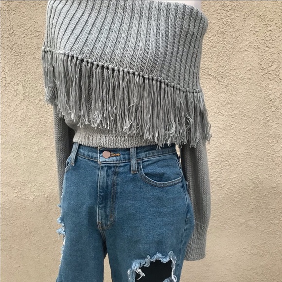Lovers friends capulet fringe off shoulder sweater - Picture 10 of 13